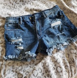 Distressed Cutoff Jean Shorts